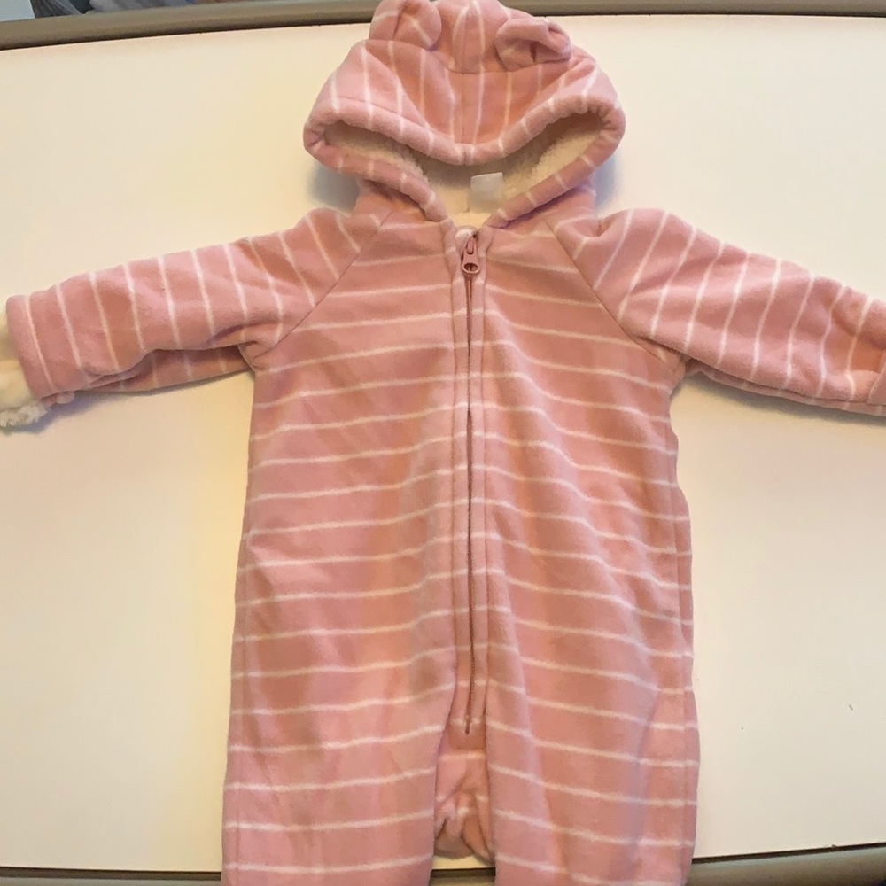 Pink, Old Navy Hooded Snowsuit, size 3-6 months